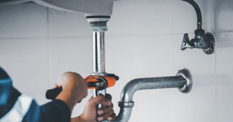 Plombier débouchant une canalisation obstruée à Hochelaga-Maisonneuve, Montréal.