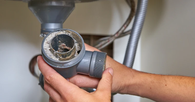 Plombier procédant au détartrage d’une installation de plomberie à Hochelaga-Maisonneuve, Montréal.