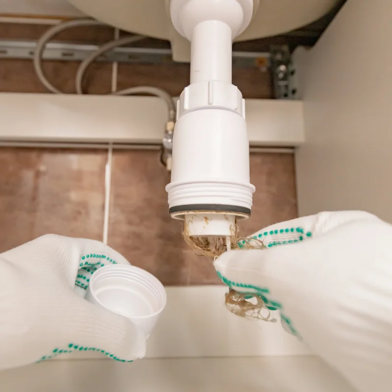 Plombier procédant au détartrage des canalisations à Hochelaga-Maisonneuve, Montréal.