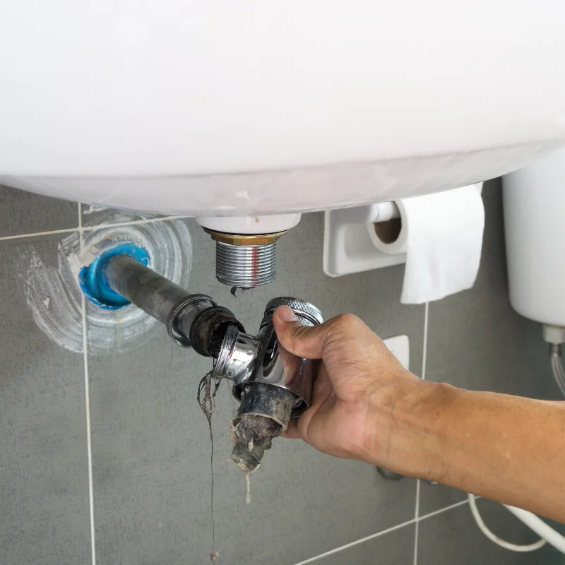 Plombier inspectant des canalisations bouchées à Hochelaga-Maisonneuve, Montréal.