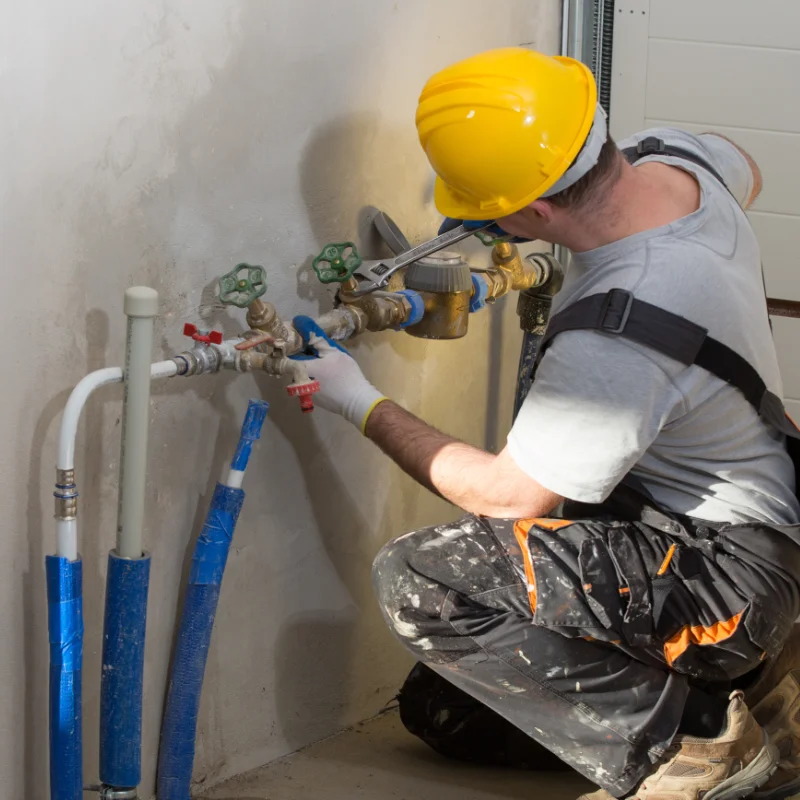 Plombier remplaçant la tuyauterie lors d’une rénovation complète à Hochelaga-Maisonneuve, Montréal.